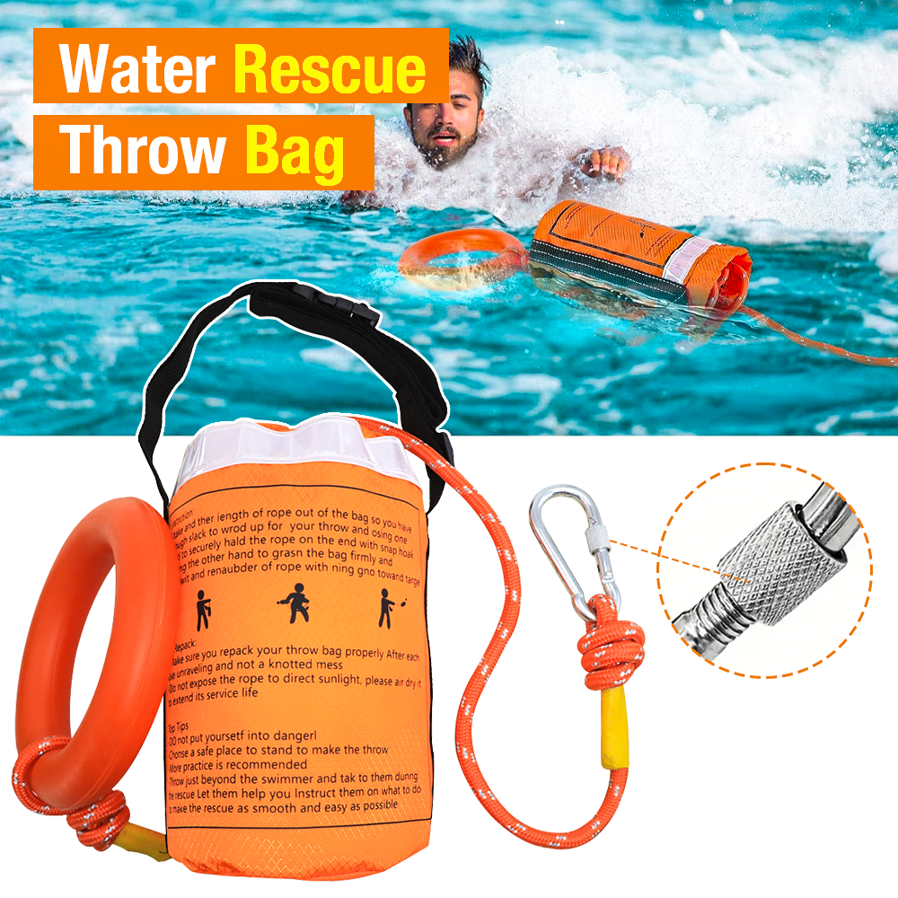 Fishing Kayak Crate - 1SET Water Rescue Throw Bag, with