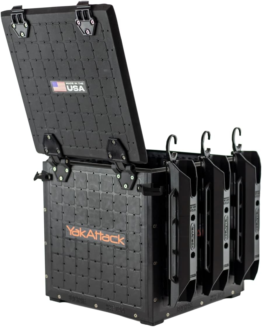 Fishing Crate with 3 Rod Holde - Fishing Kayak Crate review and price