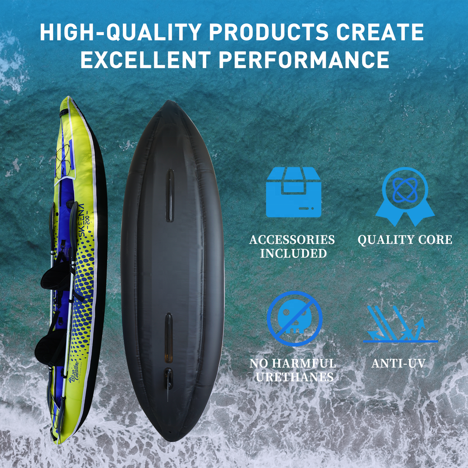 Adult Inflatable Fishing Canoe - Fishing Kayak Seat review and price