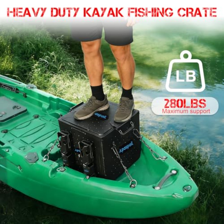 Kayak Fishing Crate with 4 Rod - Fishing Kayak Crate review and price
