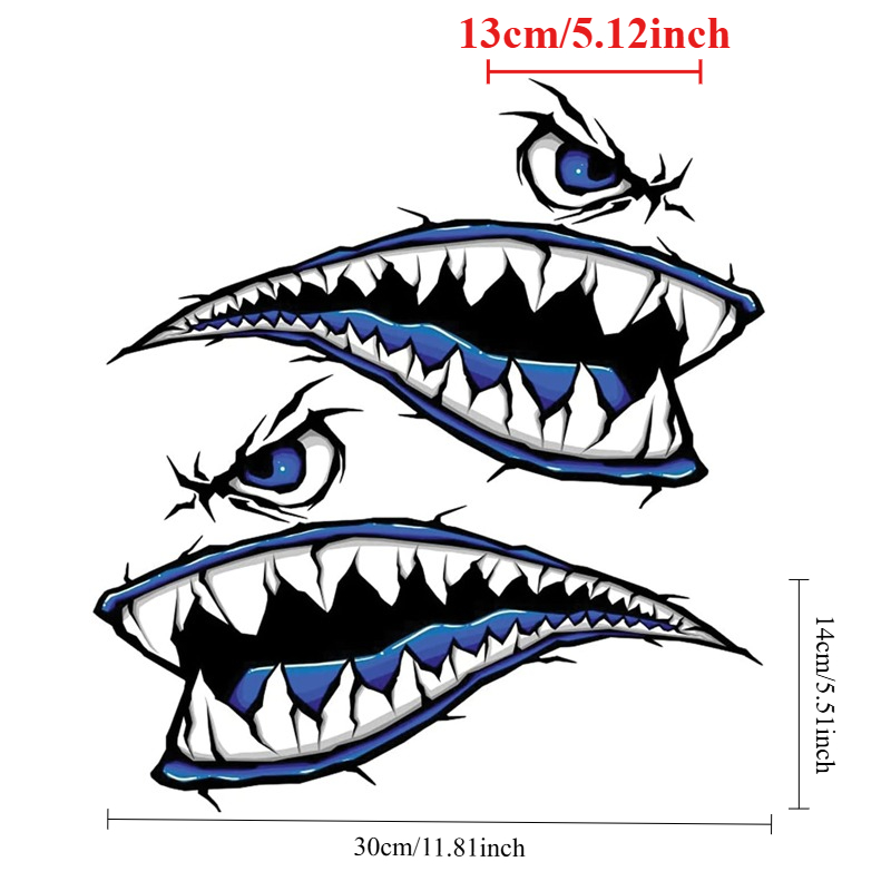 2PCS Shark Teeth Mouth Boat St - Fishing Kayak Inflatable review and price